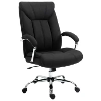 Vinsetto Fauteuil de bureau, chaise de bureau ergonomique, hauteur réglable, dossier haut, fonction de bascule, 65x78x118cm, noir(m-1)