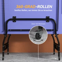 SPORTNOW Tischtennisplatte klappbar Standard Tischtennistisch inklusive Tischtennisnetz 3 Bälle 12mm Tischplatte(m-6)