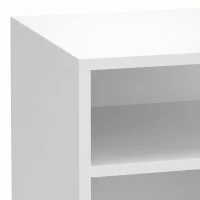 HOMCOM Table d'Appoint, Table Basse Moderne 3 Niveaux avec Étagères Ouvertes, pour Salon, Chambre ou Bureau, Blanc(m-12)