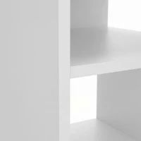 HOMCOM Table d'Appoint, Table Basse Moderne 3 Niveaux avec Étagères Ouvertes, pour Salon, Chambre ou Bureau, Blanc(m-10)