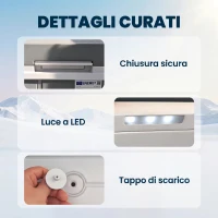 Outsunny Frigorifero Portatile Elettrico con Compressore 35L, Doppia Zona, Controllo App, Luce e LED Display, per Auto e Campeggio, Nero(m-9)