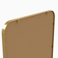 HOMCOM Modern Rectangular Wall Mirror with Storage Shelf, 70 x 50 cm, Gold Tone(m-12)
