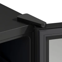 HOMCOM Réfrigérateur à boissons 70L et 70 canettes, petit frigo silencieux, porte en verre trempé, étagères réglables, noir(m-12)