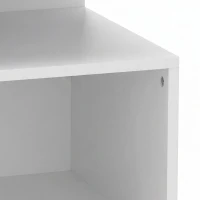 HOMCOM Table d'Appoint, Table Basse Moderne 3 Niveaux avec Étagères Ouvertes, pour Salon, Chambre ou Bureau, Blanc(m-11)