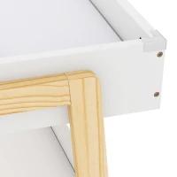 AIYAPLAY Baby Changing Table with 2 Storage Shelves, Nursery Diaper Changing Unit with Waterproof Changing Mat, White(m-13)