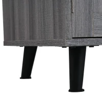 Grande ilha de cozinha com tampo extensível dobrável, 5 rodízios (2 com travão) , 129x46/71x91,5 cm, Cinzento(m-10)