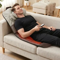 HOMCOM Colchón de Masaje Cuerpo Completo Plegable con Calefacción Compresión de Aire 4 Modos 3 Intensidades Apagado Automático(m-10)