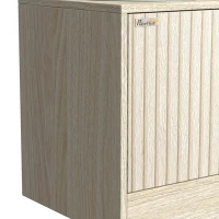 PawHut Gamelles pour chiens surélevées porte-gamelles avec rangement de 40L, 2 bols en acier inoxydable 60 x 30 x 35,5 cm chêne(m-10)