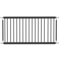PawHut Barrera de Seguridad para Perros Pequeños Extensible 67-93,5 cm Altura 45 cm para Puertas y Escaleras Negro(m-1)