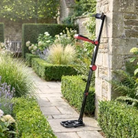 Outsunny Détecteur de Métaux, Bobine Étanche IP68 avec Écran LCD, 4 Modes, Haute Précision Hauteur Réglable, 139x26x30cm, Noir(m-2)