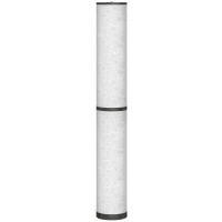 HOMCOM Lampadaire LED, lampadaire sur pied salon à intensité variable, télécommande magnétique, Ø 20 x 135 cm, beige(m-1)