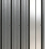 Outsunny Abri de Jardin Armoire de Jardin 0,69m² Toit Incliné Porte Verrouillable et Barres de Soutien 83x89x163cm Gris Anthracite(m-11)