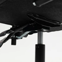 HOMCOM Chaise de bureau ergonomique, fauteuil de bureau inclinable avec repose-pieds, hauteur réglable, pivotante 360°, noir(m-12)