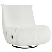 HOMCOM Sitzsack, verstellbar, belastbar bis 150kg, 84x104x87cm, Creme(m-12)
