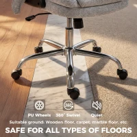HOMCOM Fauteuil de bureau massant et chauffant, chaise de bureau ergonomique avec hauteur réglable, fonction à bascule, gris(m-9)