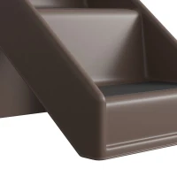 PawHut Escalier pour Chien Pliant à 3 Marches Antidérapantes Escalier pour Animaux en Plastique 53 x 30,5 x 36,5 cm Marron(m-10)