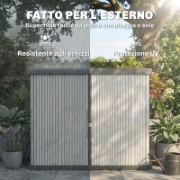 Outsunny Cassone da esterno 480 L con porte scorrevoli, 120,5x59,5x92 cm, Marrone chiaro(m-7)