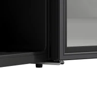 HOMCOM Réfrigérateur à boissons 70L et 70 canettes, petit frigo silencieux, porte en verre trempé, étagères réglables, noir(m-14)
