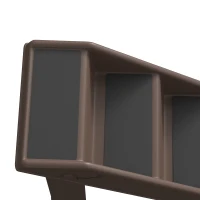 PawHut Escalier pour Chien Pliant à 3 Marches Antidérapantes Escalier pour Animaux en Plastique 53 x 30,5 x 36,5 cm Marron(m-12)