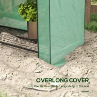 Outsunny 4 Tier Mini Greenhouse with Reinforced PE Cover, Portable Indoor Outdoor Green House with Roll-up Door and Wire Shelves, 170H x 120W x 50Dcm, Green(m-7)