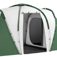 Outsunny Tente de camping familiale 4-6 pers. étanche légère facile à monter 2 grandes portes dim. 5,55L x 2,25l x 1,9H m(m-10)