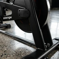 SPORTNOW Vélo d'Appartement Silencieux avec Résistance Réglable, APP Connectez via Bluetooth, Écran LCD, 111,5x52,5x114,5cm, Noir(m-11)
