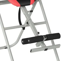 SPORTNOW Table d'Inversion Pliable en Acier, Inversion 0-90°, Verrou de Cheville Réglable, 122x59x130cm, Rouge(m-15)