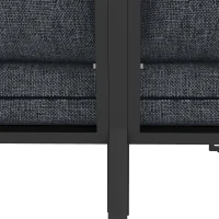 Outsunny Salon de Jardin Extérieur 3 Pièces 5 Personnes, 2 Canapés avec Coussins Épais, 1 Table Basse, 183x183x72cm, Gris Foncé(m-10)