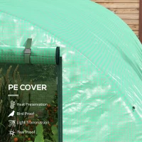 Outsunny Sprinkler System Polytunnel Greenhouse, 3 x 2m, Green(m-5)