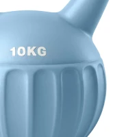 SPORTNOW Kettlebell 10 kg, haltère avec poignée Antidérapante, haltère à boule, musculation, entraînement, pour gym, bleu(m-12)