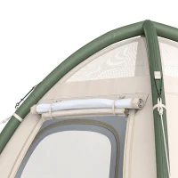 Outsunny Inflatable Camping Tent with Rainfly, 3 Man Air Tent 3000mm Waterproof Blow Up Tents, Beige(m-12)