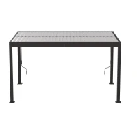Outsunny Pergola Bioclimatique 4x3m en Aluminium à Toit Louvred Ajustable, Protection Soleil, pour Jardin Extérieur, Blanc(m-13)