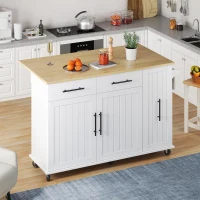 Ilha de cozinha móvel com tampo de trabalho dobrável, organizador extensível para armário de 3 níveis, 120x40/65x90 cm, Branco+Cor natural(m-6)