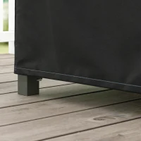 Outsunny Housse Salon de Jardin Extérieure Imperméable 420D Tissu Oxford, avec Évent et Sac de Rangement, 180x120x74cm, Noir(m-13)