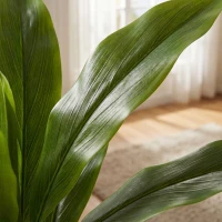 HOMCOM Arbre artificiel cordyline en pot 90 cm avec 29 feuilles réalistes, plante artificielle en PEVA, intérieure et extérieure(m-10)