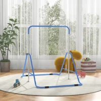 HOMCOM Bară Gimnastică Artistică pentru Copii 3+ Ani cu Înălțime Reglabilă în 5 poziții din Oțel, Albastru(m-10)