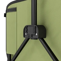 Outsunny Chariot de jardin pliable 130 L chariot de transport sac amovible poignée télescopique rotative 90 x 50 x 60 cm noir(m-12)