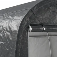 Outsunny 3 x 3(m) Garden Storage Tent, Heavy Duty Outdoor Shed with 2 Doors, Waterproof Portable Shed Tent Shelter with Galvanised Steel Frame for Bike, Motorcycle, Garden Tools, Grey(m-11)