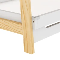 AIYAPLAY Baby Changing Table with 2 Storage Shelves, Nursery Diaper Changing Unit with Waterproof Changing Mat, White(m-12)