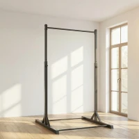 SPORTNOW Station de musculation et barre de traction power tower 200 kg avec 8 niveaux de hauteur noir(m-2)