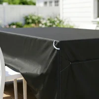 Outsunny Housse Salon de Jardin Extérieure Imperméable 420D Tissu Oxford, avec Évent et Sac de Rangement, 180x120x74cm, Noir(m-10)