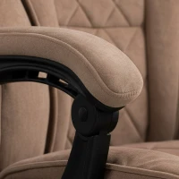 Vinsetto Ergonomische bureaustoel met massagefunctie, draaibaar, met voetensteun, bruin(m-12)