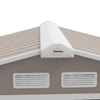 Outsunny Abri de Jardin 2,77 m² - Remise pour Outils avec Fondation - cabanon Porte verrouillable - tôle d'acier marron clair(m-13)