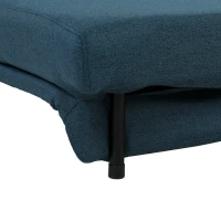 HOMCOM Canapé Convertible 2 Places, Canapé-Lit Clic-Clac 3 en 1 avec Dossier Réglable, Oreiller, Assise Large, Bleu(m-11)