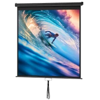 HOMCOM Projectiescherm 152 x 152 cm 85 inch 1:1 HD 4K Voor Thuisbioscoop & Presentaties(m-9)