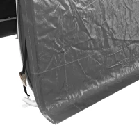 Outsunny Abri de jardin tente de stockage 2 portes zippées cadre métallique 280 x 240 x 240 cm gris foncé(m-13)