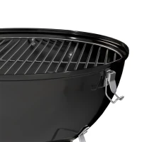 Outsunny Fumoir 3 en 1 avec 3 Grilles de Cuisson, Thermomètre Intégré, Ventilation Réglable, 62,5x47,5x91cm, Noir(m-11)