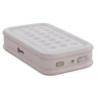 Outsunny Matelas Gonflable, Pompe Électrique Intégrée, Surface Floqué , Imperméable 5000 mm, Sac Transport, 190x97x39cm, Kaki(m-11)