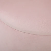 HOMCOM Pouf tabouret repose-pied coffre de rangement en velours côtelé 36 x 36 x 44 cm pour salon chambre rose(m-10)