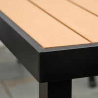 Outsunny tuintafel voor 6 personen, aluminium 140cm x 90cm x 74cm(m-7)